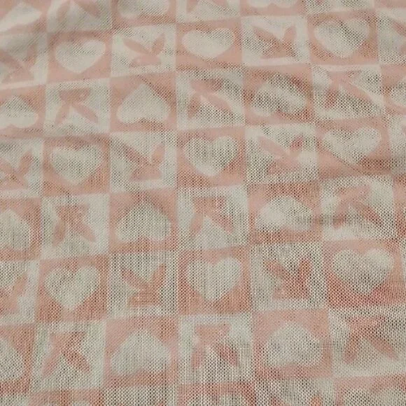 PLAYBOY Pastel Pink Logo Checkered Long Sleeve Crop Top - Picture 5 of 7